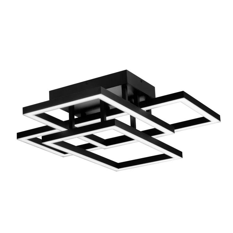 Radium 28-in Integrated LED Rectangular ETL Certified Semi Flush Ceiling Light