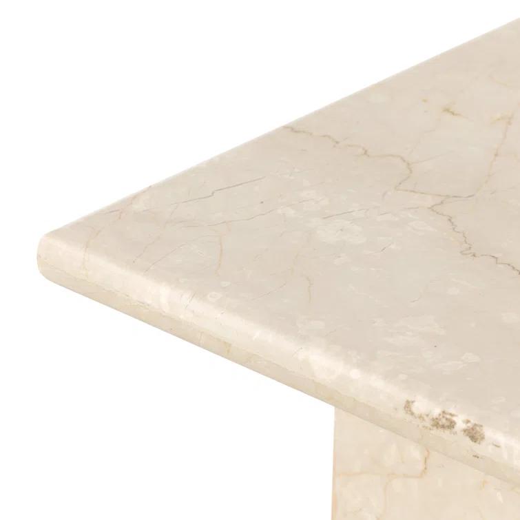 Leonel Side Table - Cream Marble
