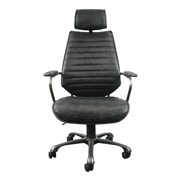 Harbor Leather Swivel Desk Chair