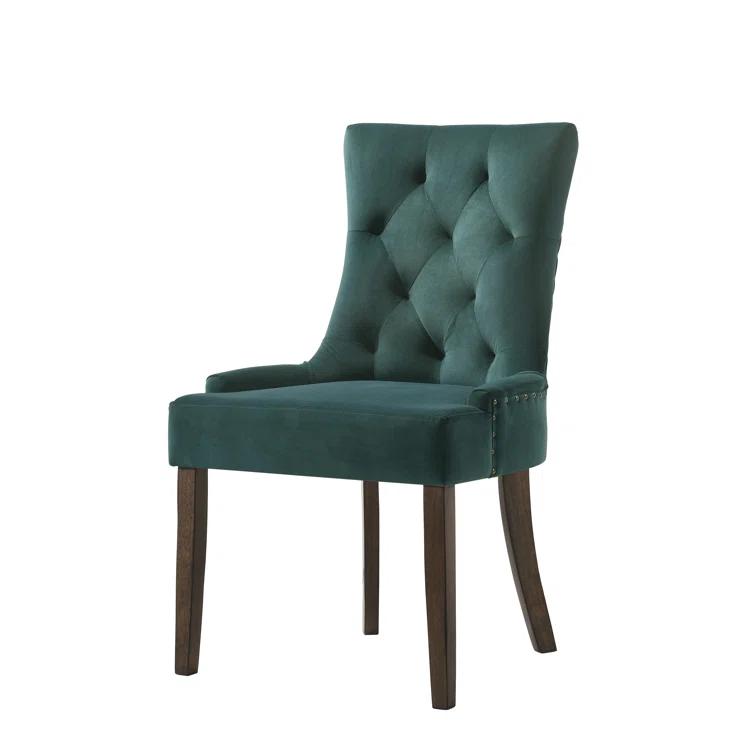 Laing 18'' H Tufted Velvet Upholstered Side Chair