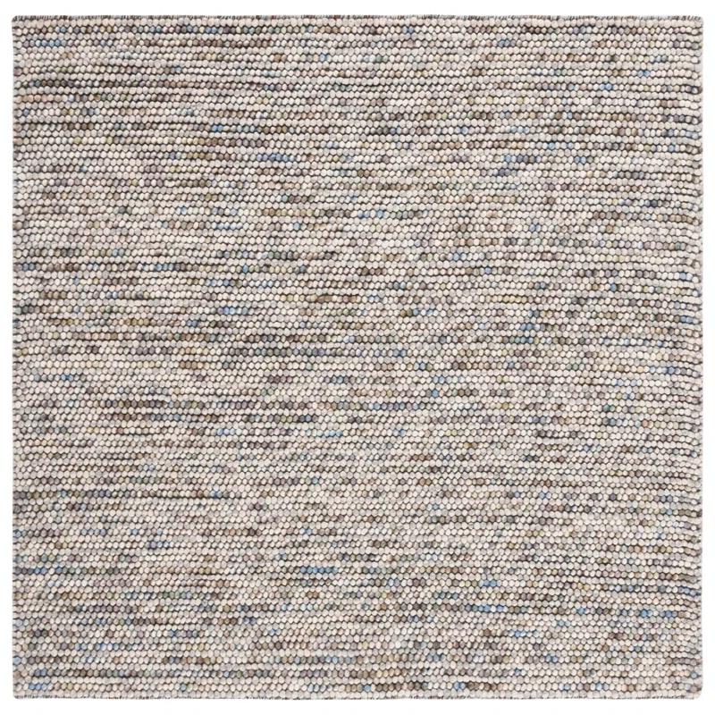 SAFAVIEH Natura Feride Geometric Area Rug, Ivory/Multi, 6' x 6' Square