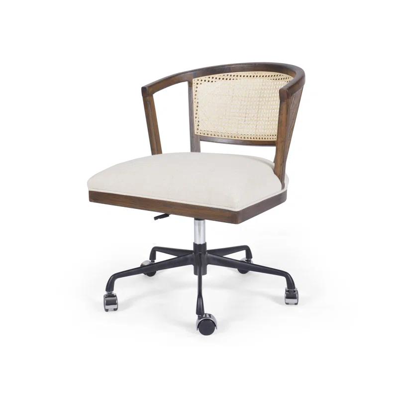 Lisbon Cane Swivel Desk Chair