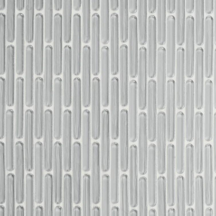 Reed 11.81 in. x 12.04 in. Polished Glass Wall Mosaic Tile (0.98 Sq. Ft. / Each)