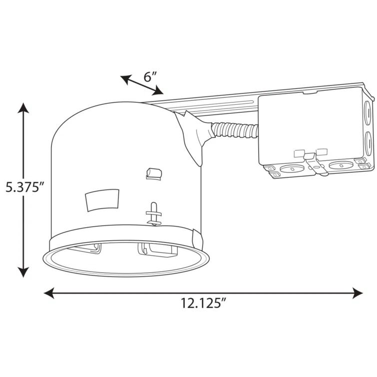 Incandescent Shallow 5" Remodel Recessed Housing