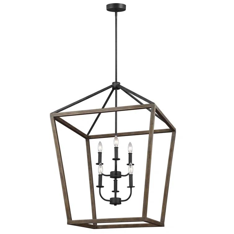 Buford Wood & Iron Chandelier (12"-26")