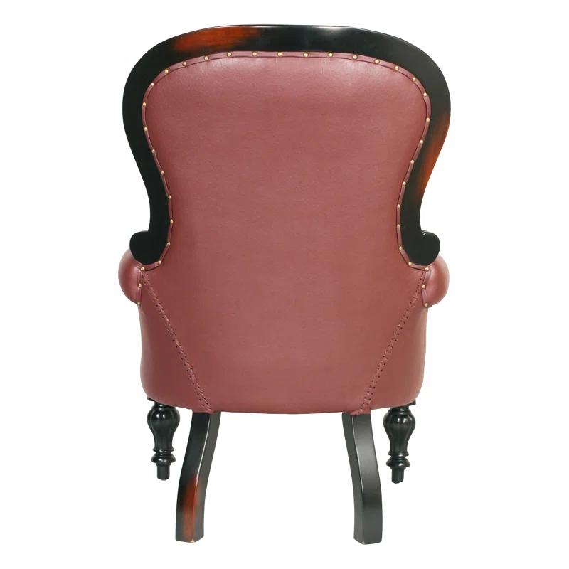 Design Toscano Victorian Faux Leather Armchair