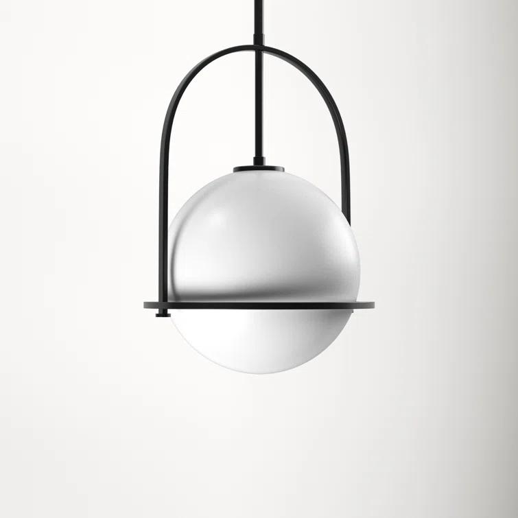 Arie Single Light Glass Dimmable Pendant