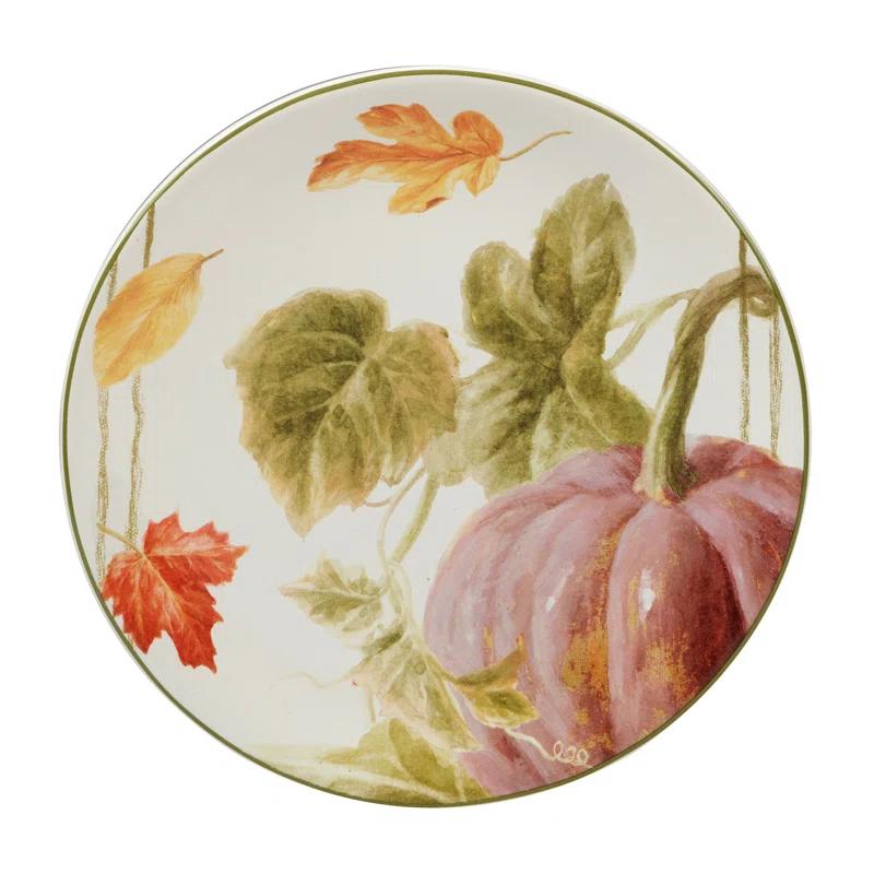 Certified International Autumn Harvest Set Of 4 Dessert Plate