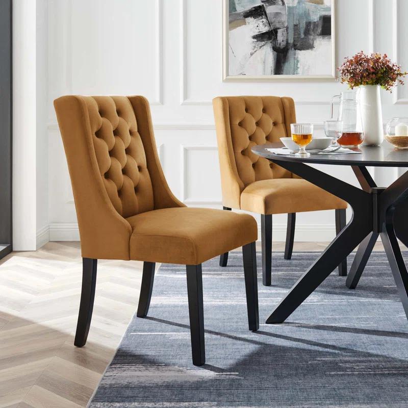 Modway Baronet Performance Velvet Dining Chairs by Modway (Set of 2)