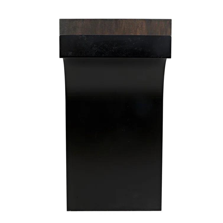Truss Solid Wood Top Metal Base Writing Desk