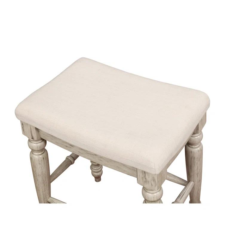 Kelly Clarkson Home Jordyn Backless Upholstered Wood Counter & Bar Stool