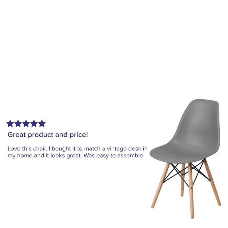 Chair with Wooden Legs for Versatile Kitchen, Dining Room, Living Room, Library or Desk Use (Set of 2)