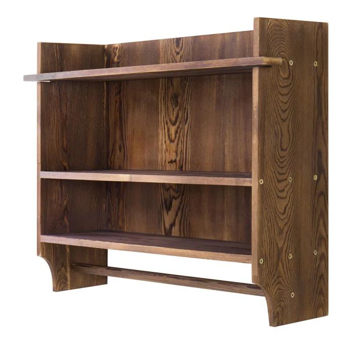 3 Tier Wall-Mounted Solid Wood Towel Bar