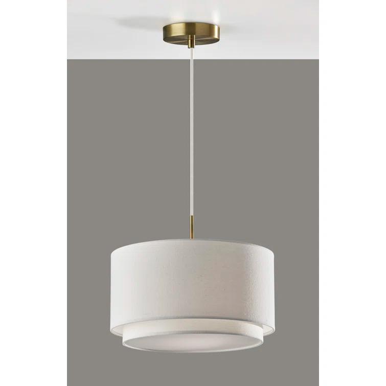Finley Linen Drum Pendant