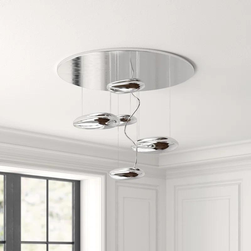Ross Lovegrove 22" Polished Aluminum LED Chandelier