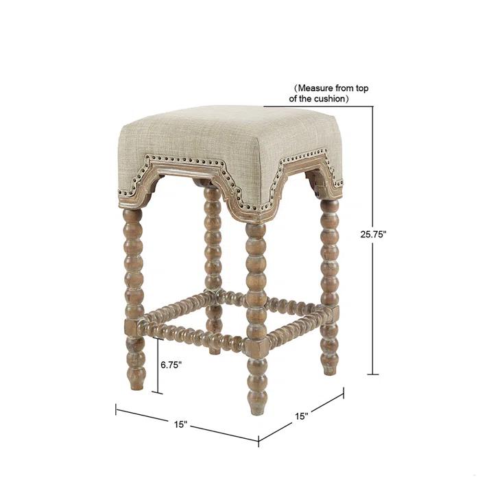 Ondine Farmhouse Solid Wood Counter Stool