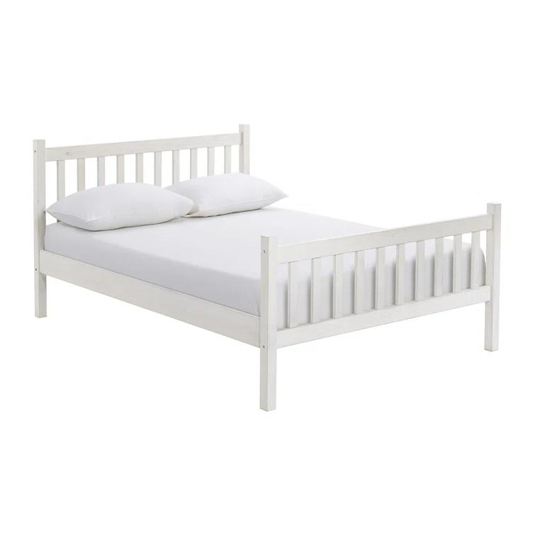 Windsor Wood Farmhouse Industrial Bohemian Style 3 Pc Bedroom Set With Slat Twin Bed 2 Nightstands