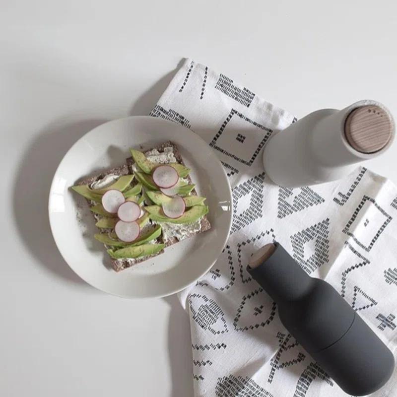 Carbon and Ash Wood and Plastic Salt and Pepper Grinder Set