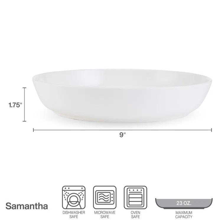 Mikasa Mikasa Samantha 9 in. Bone China Pasta Bowls (Set of 4)