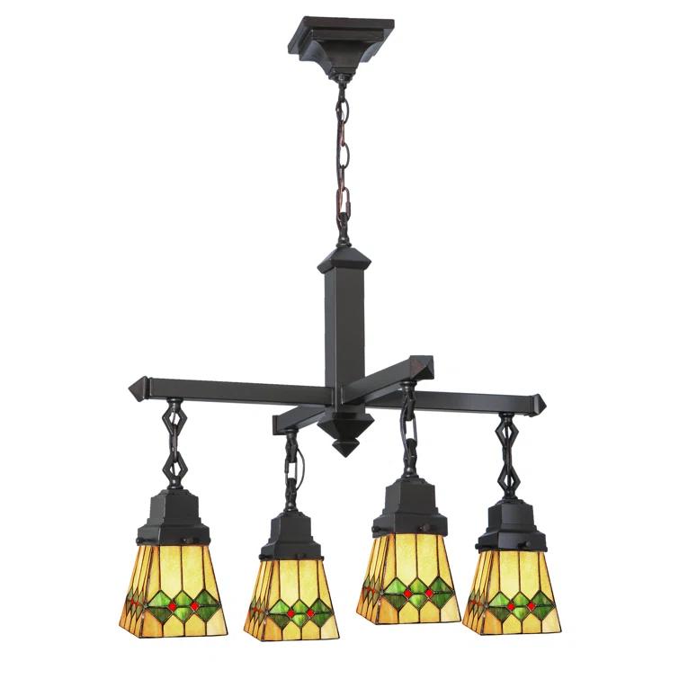 Meyda Lighting 26"W Martini Mission 4 LT Chandelier