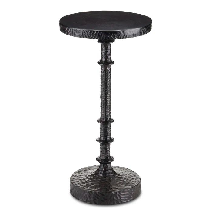 Gallo Round Black and Bronze Accent Table