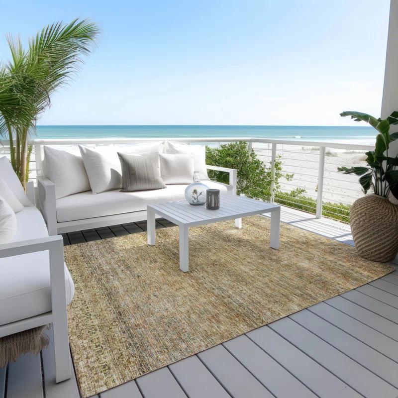 Machine Washable Indoor/Outdoor Cicel ACN1174 Wheat Rug