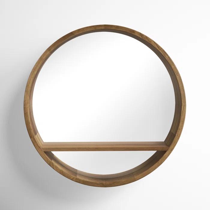 Shane Flat Wall Mirror with Shelves