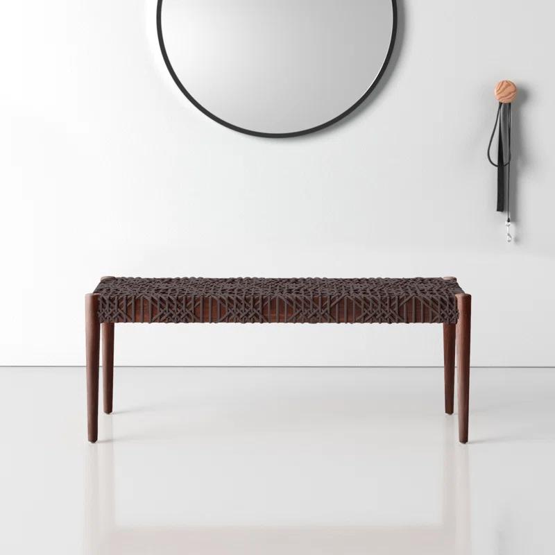Kazbah 47" Genuine Leather Bench