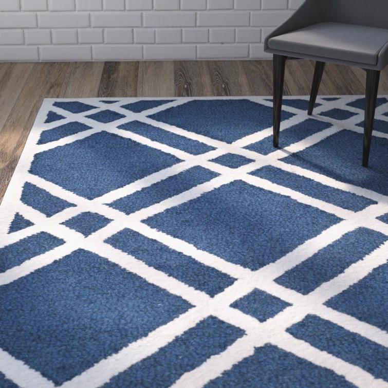 Sanyla Hand Tufted Wool Geometric Rug