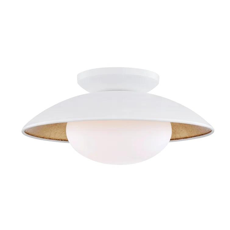 Quinn Semi-Flush Light - White / Medium