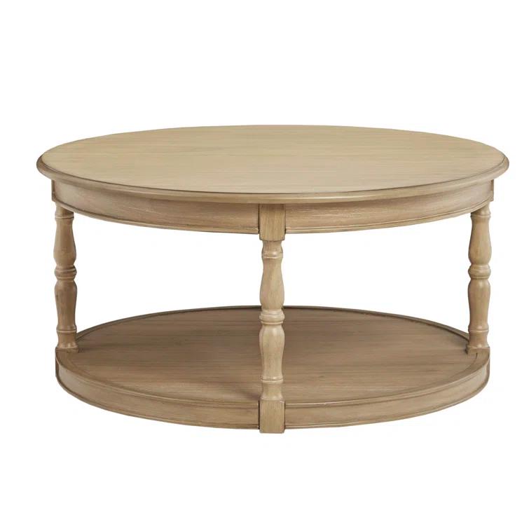Martha Stewart Belden Round Coffee Table on Hidden Casters