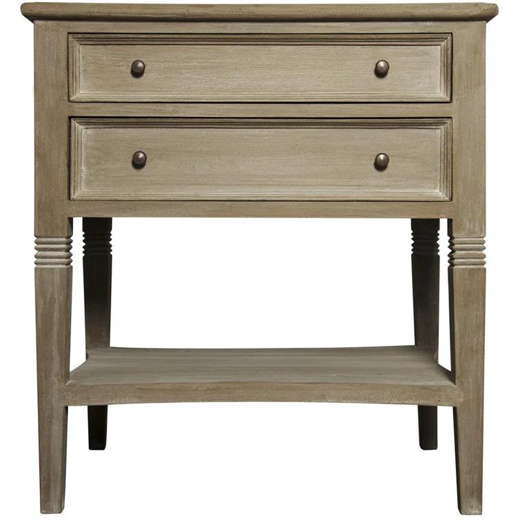 Luna 2 Drawer Nightstand - Weathered