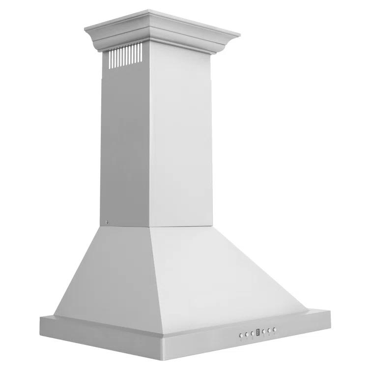 ZLINE ZLINE 24 in. Convertible Vent Wall Mount Range Hood in Stainless Steel W/ Crown Molding (KBCRN-24)