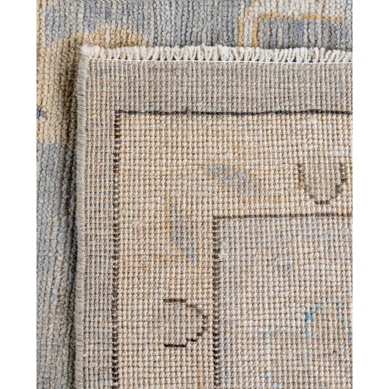 Solo Rugs One-of-a-Kind Rectangle 10' X 14' Wool Area Rug Light Gray/Light Blue/Beige/Ivory