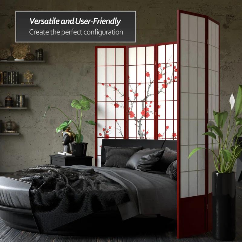 83.5" Cherry Blossom Shoji Room Divider