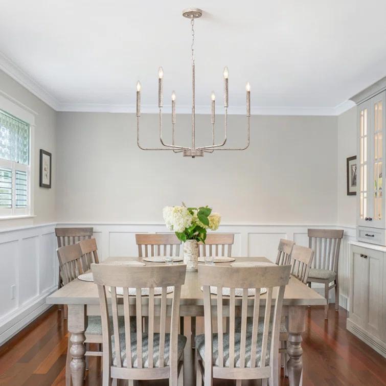 Marshana 6-Light Classic / Traditional Chandelier Modern Farmhouse Candle Style Chandelier