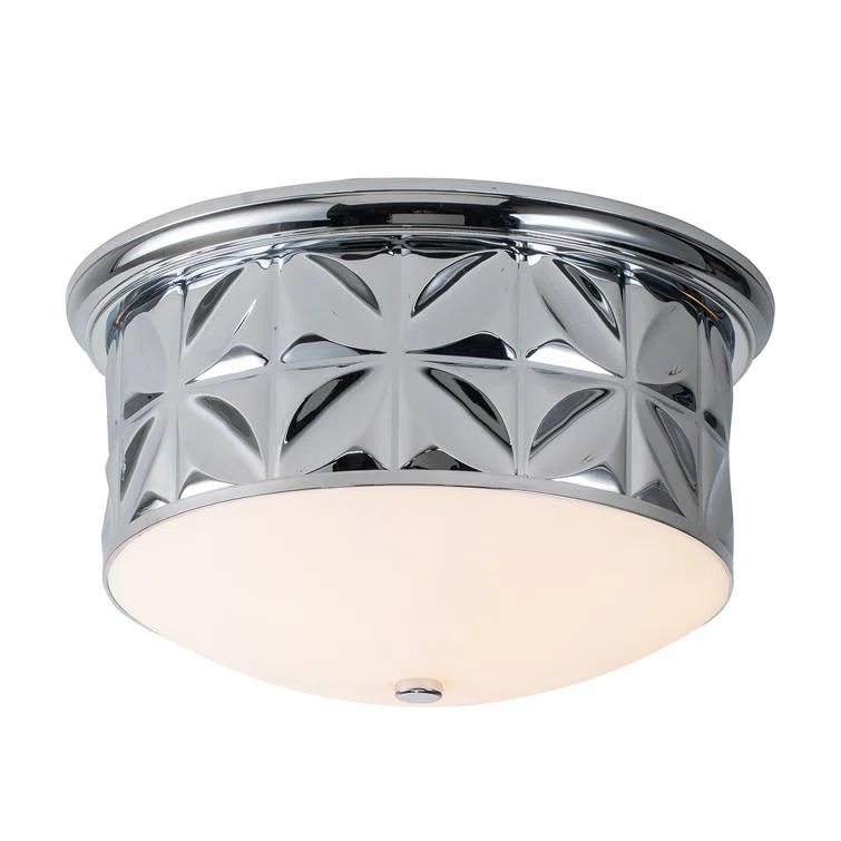 Polished Chrome 3-Light Indoor/Outdoor LED Flush Mount