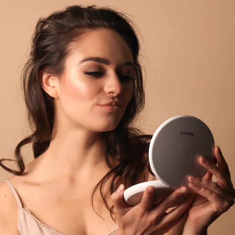 Modern Lighted Magnifying Compact Mirror