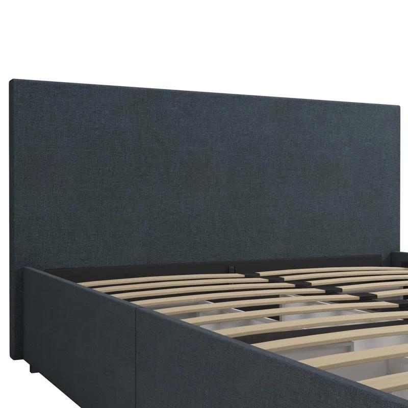 Novogratz Kelly Upholstered Unfinished Platform Storage Bed