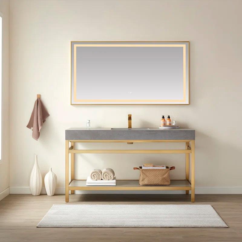 Vinnova 60'' Single Bathroom Vanity with Stone Top