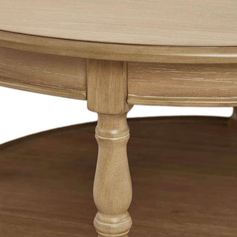 Martha Stewart Belden Round Coffee Table on Hidden Casters