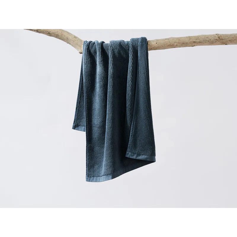Coyuchi Natural 100% Cotton Ribbed Bath Towel