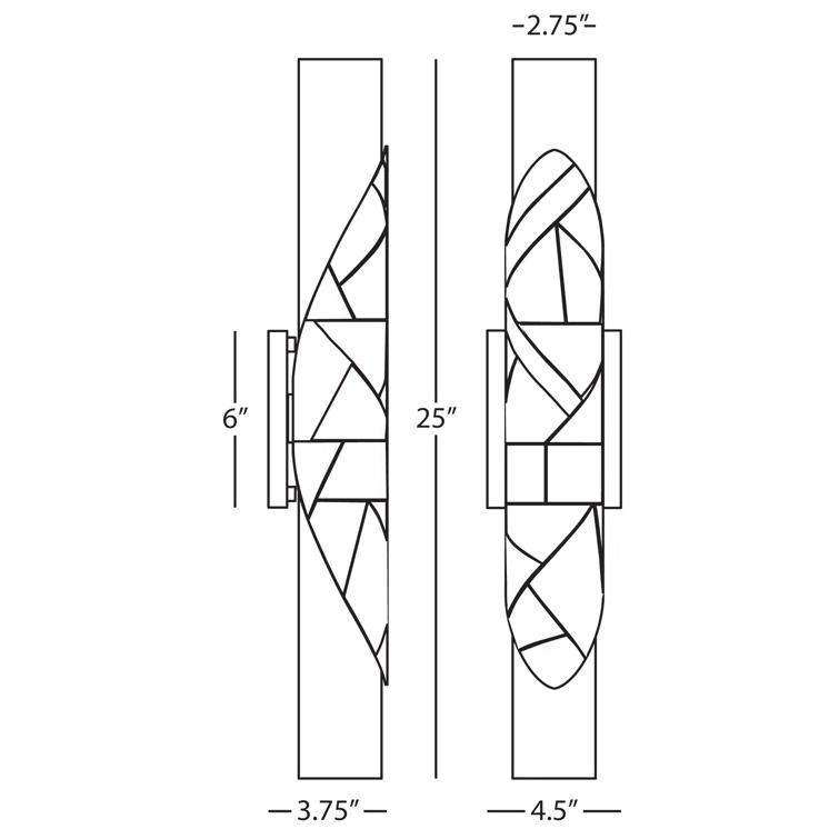 Deane Glass Double Tube Sconce (25'')