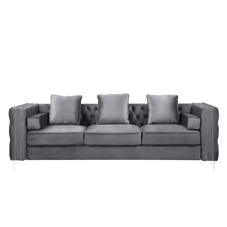 Orren Ellis 103'' Velvet Sofa