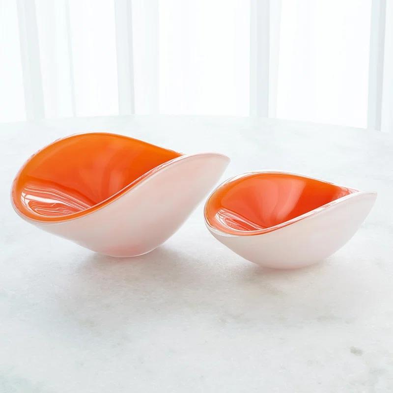 Global Views Pinched Cased Glass Bowl