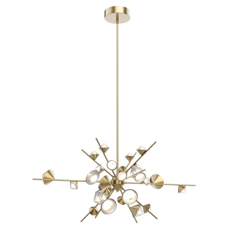 Geode Dimmable LED Sputnik Modern Linear Chandelier