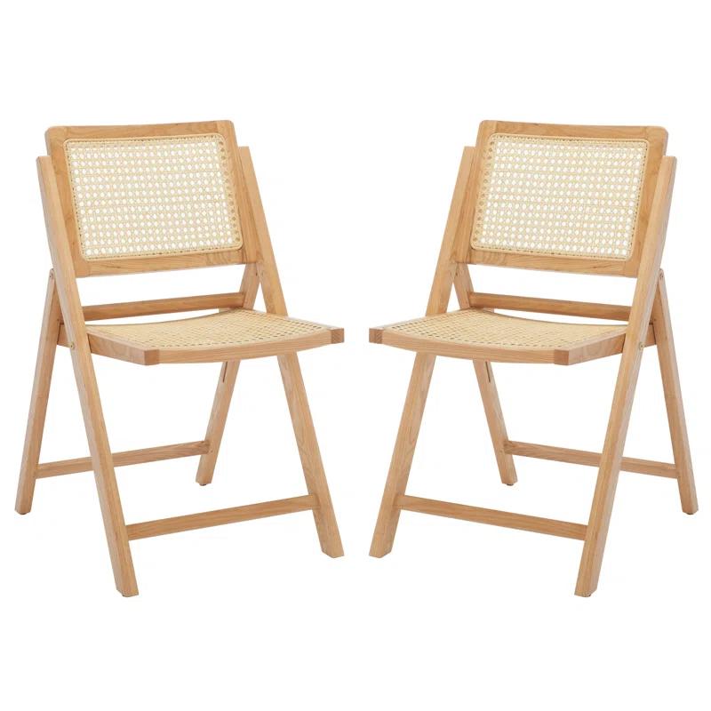 Dan Rattan Folding Dining Chair