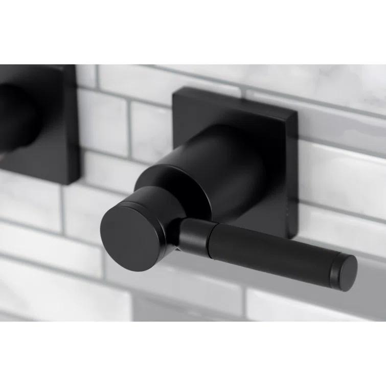 Kingston Brass Kaiser Two-Handle 3-Hole Wall Mount Bathroom Faucet