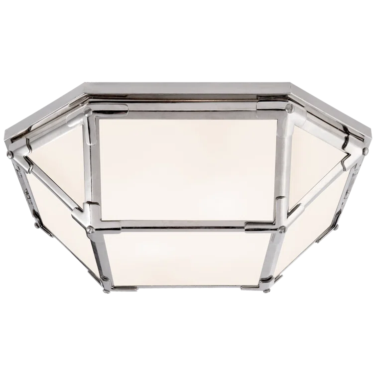 Morris Polished Nickel 15.5" Indoor/Outdoor Flush Mount Light