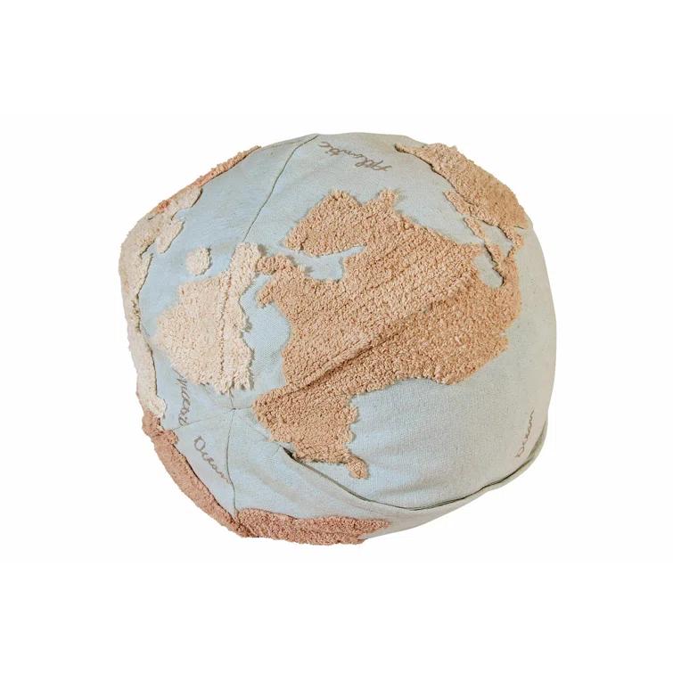 Lorena Canals World Map Pouf